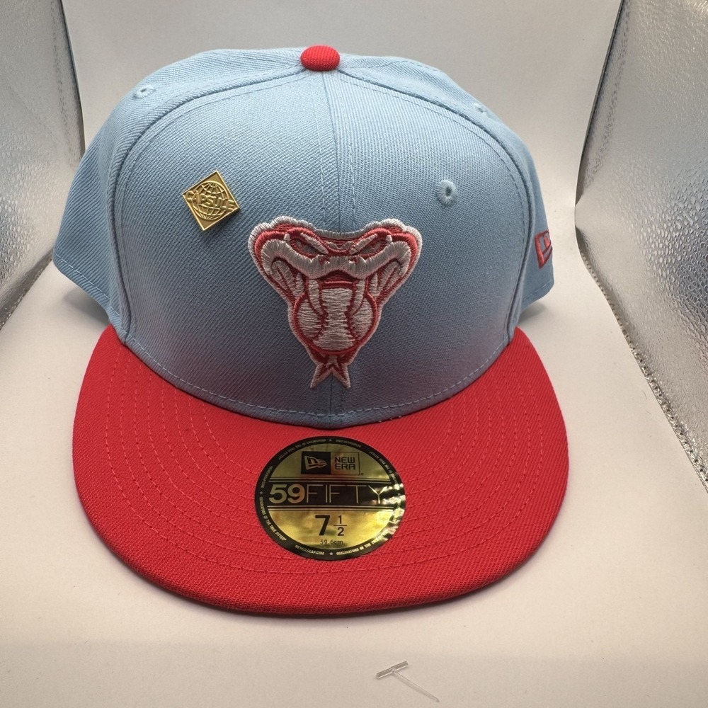 New Era 59Fifty Arizona Diamondbacks Alt Color Pack Hat 7 1/2 Light Blue & Red